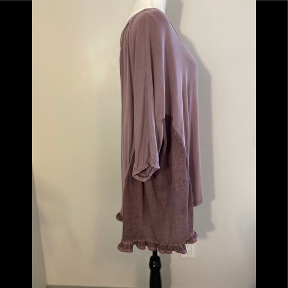 Umgee Pink Short Sleeve Oversized Shirt Medium - Picture 6 of 10